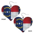 thumbnail image 2 of Heart Earrings North Carolina Flag Retro Dangling Heart Drop Earrings For Women Love Dangle Earrings Gift, 2 of 6