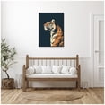 thumbnail image 2 of Kate and Laurel Framed Canvas Wall Art Print Navy Tiger by The Creative Bunch Studio, 28 x 38 Sylvie Beaded Black Frame, Modern Contemporary, Animal Art for Wall Decor, 2 of 8