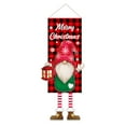 thumbnail image 3 of Merry Christmas Buffalo Check Plaid Polka Gnomes Garden Flag, Winter Holiday Party Christmas Present Tree Candy Cane Yard Outdoor Decoration 45 x 18 Inch, 3 of 9