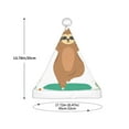 thumbnail image 3 of Fuzoiu Cute Sloth In Yoga Pose Tree Print Santa Hat Christmas Hat for kids,Santa Hats with Pompom, Unisex Xmas Holiday Hat for Christmas New Year Festive Party Supplies, 3 of 6