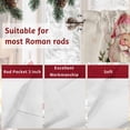 thumbnail image 7 of Valances for Windows Santa Claus Pink Snowflake Rod Pocket Short Curtain for bathroom living room bedroom Poinsettia Flower Retro Linen 1 Panel 42x12in, 7 of 7