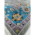 thumbnail image 6 of EORC Gray / E.BLUE Hand Knotted Wool Traditional Colorful Mahal Classic Rug, 8' x 10, 6 of 8