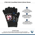 thumbnail image 4 of CTM Kid's Snowflake Pattern Winter Gloves, 4 of 4