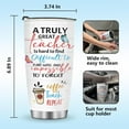 thumbnail image 4 of Teacher Tumbler Mug Gifts for Women Men Birthday Retirement Teachers Day Appreciation Present Thank You Gift from Student, Future Teacher Graduation Gift, 20oz Stainless Steel Travel Coffee Cup, 4 of 6