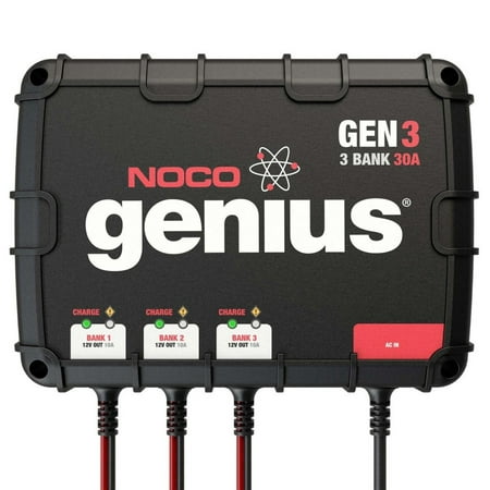 NOCO Genius GEN3 30-Amp 3-Bank Onboard Battery