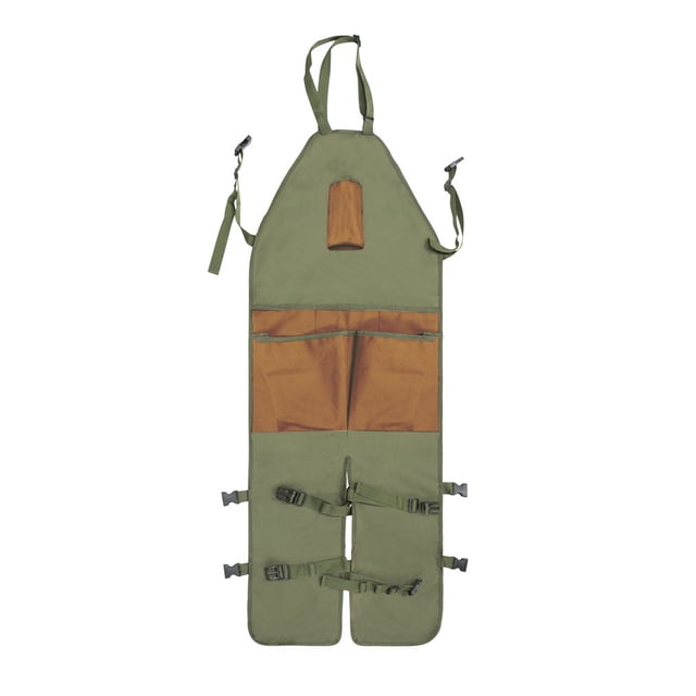 Delantal de jardín Inteprter tela Oxford con bolsillos para herramientas Protector de piernas ajustable