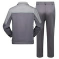 thumbnail image 3 of Penkiiy Unisex Work Suit With Long Sleeves Coat Jacket And Reflective Pants Color Blocking Set S Gray, 3 of 3