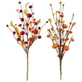 thumbnail image 4 of XJGHHSY 6 Pcs Artificial Fall Berry Stems,Leave And Orange Pumpkin Picks Floral with Berry Fall Picks for Floral Arrangements, for Autumn Thanksgiving Home Table Centerpiece Decorations, 4 of 8