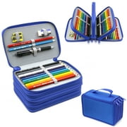 72 Slots Pencil Organizer Portable Pen Case, EEEkit High Capacity Pen Box Pencil Pouch Bag for Office, Cosmetics Travel Accessories