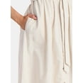 thumbnail image 3 of Time and Tru Women's Sleeveless Cotton Belted Midi Shirtdress, Sizes XS-XXXL, 3 of 4