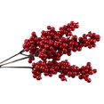 thumbnail image 2 of 30 Piezas Ramas Decorativas de Bayas Rojas Artificiales con Bayas Rojas Ramas de Otoño Selecciones de Navidad de Bayas, 2 of 9