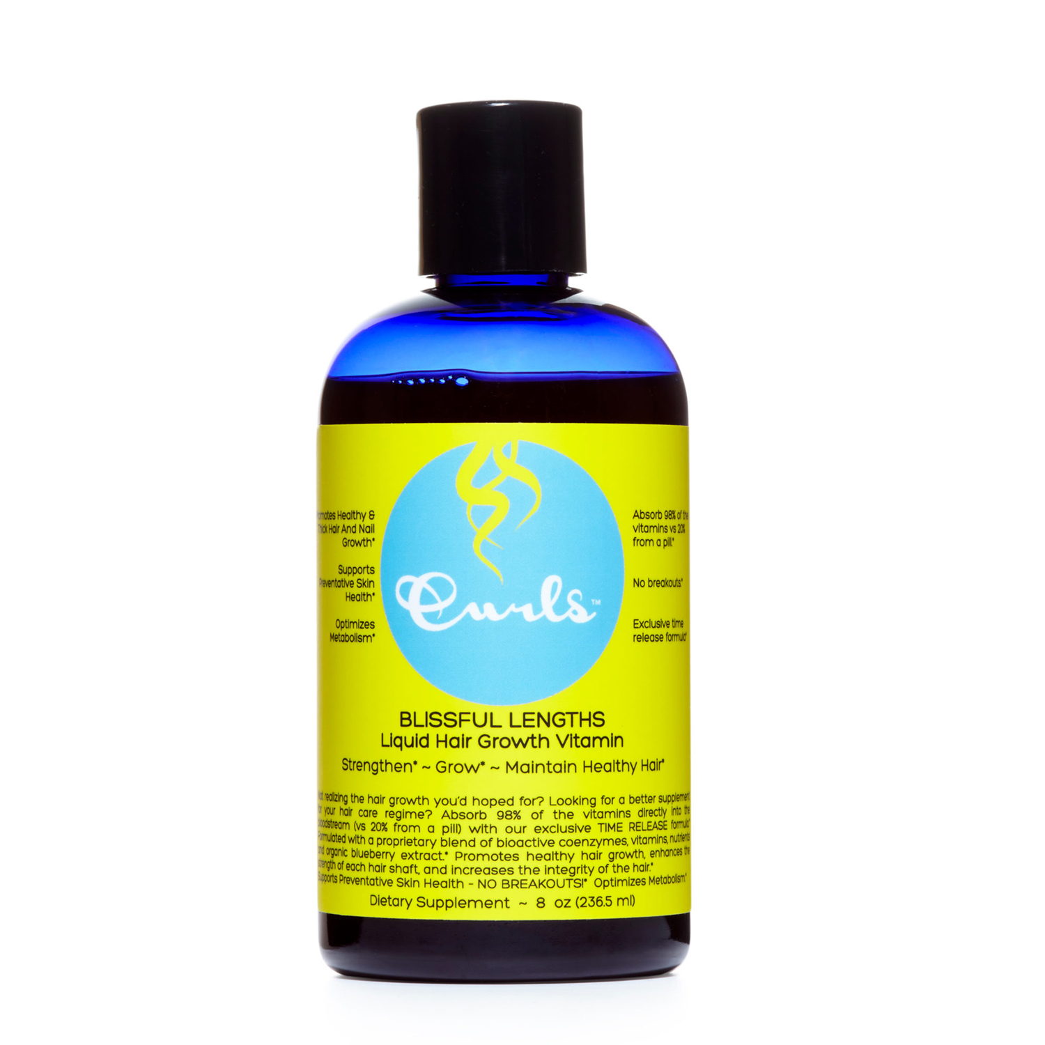 Curls Blissful Lengths Liquid Hair Growth Vitamin 8 Oz.