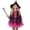 19-Multicolour, variant on Kcolen Halloween Witch Outfits for Girls Toddler Witch Dress Up with Hat Accessories for Kids Cosplay Themed Party Dress