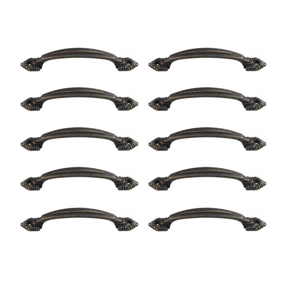 10pcs 4.5" Rustic Handle, Zinc Alloy Hardware Handle Pull, Vintage Farmhouse Cabinet Handles, Retro Drawer Pulls for Garage Drawer