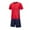 Red, variant on Odeerbi 4-16 Years Teen Boys Summer Athletics Outfits Quick Drying Sports Running Tops Shorts Set Casual Breathable Short Sleeve Round Neck Top Shorts Teen Boys Clothes