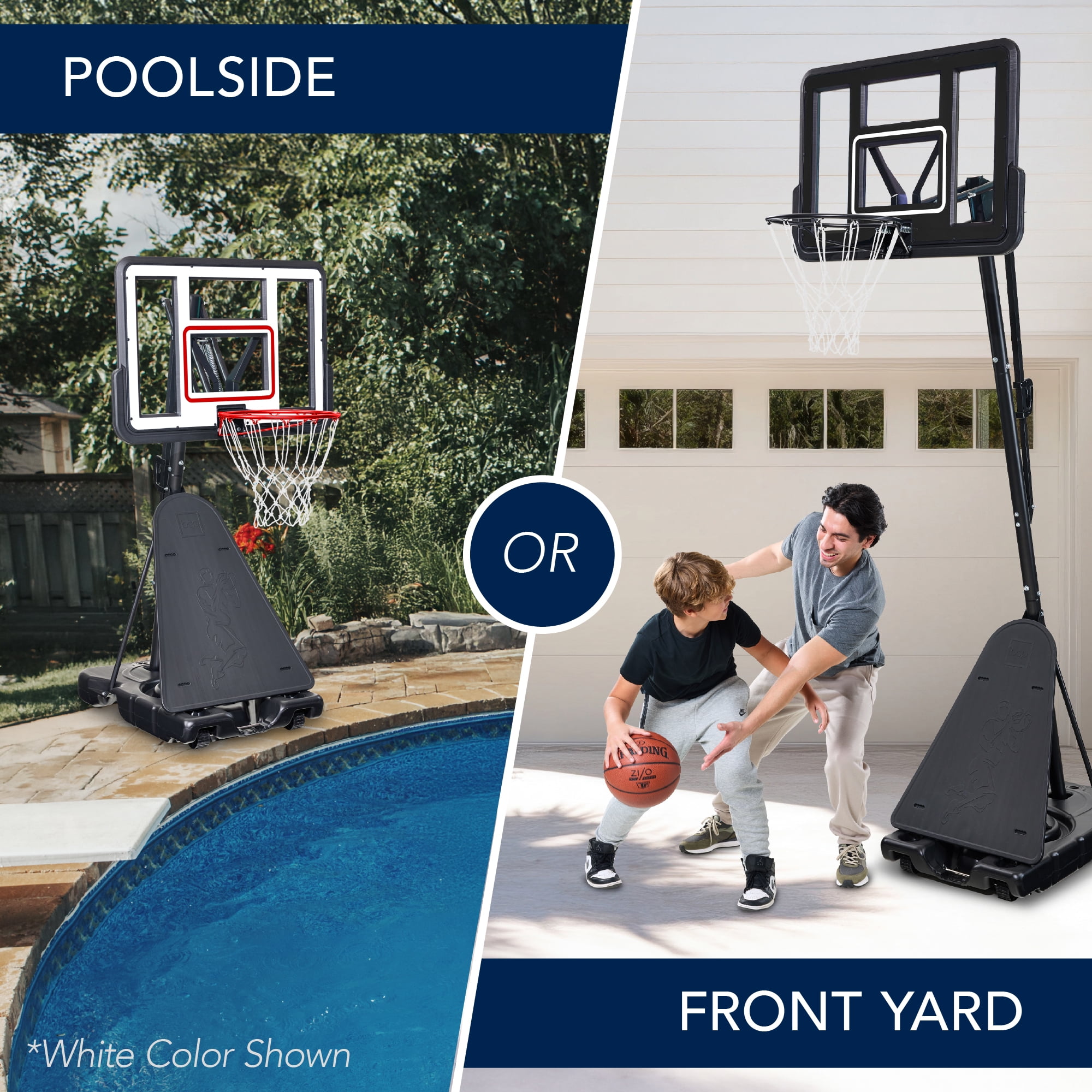 Best Choice Products Adjustable 4.4-10ft Basketball Hoop, Portable Goal w/Shatterproof Backboard, Ball Return - Black