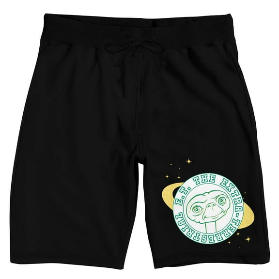 E.T. Men's Black Lounge Shorts-XL