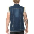 Men's Fashion Ripped Denim Vest Casual Sleeveless Biker Jean Jacket