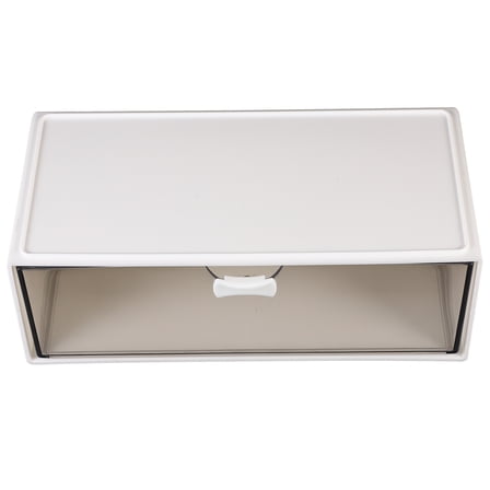 LEORX Plastic Clear Drawer Storage Box for Desktop Makeup and Office Supplies