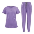 thumbnail image 1 of Conjunto de uniforme médico para mujer, pantalón con cordón y pantalón deportivo para salón de belleza. S, 1 of 9