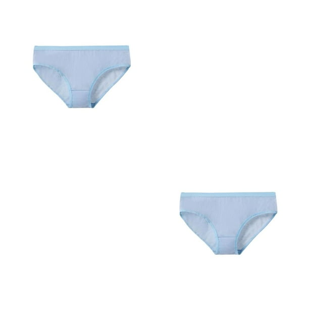 Sonducket Calzoncillos elásticos para mujer, ropa interior suave, cómodas bragas desechables, calzoncillos cortos, suministros posparto, azul Azul 2piezas