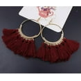 thumbnail image 2 of Women Fashion Bohemian Earrings Jewelry Long Tassel Fringe Boho Hook Drop Dangle, 2 of 2