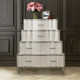 thumbnail image 2 of Michael Amini London Place 6-Drawer Tiered Chest - Creamy Pearl, 2 of 8