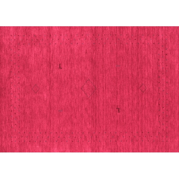 Ahgly Company Indoor Rectangle Abstract Pink Contemporary Area Rugs, 7' x 9'