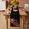 thumbnail image 2 of Valentine's Day Table Runner 108 Inches Long Farmhouse Dress Scarves, Red Love Heart Truck Black Modern Art Dining Tablerunner for Coffee Table/Kitchen Island/Party Décor, 13" x 108", 2 of 8
