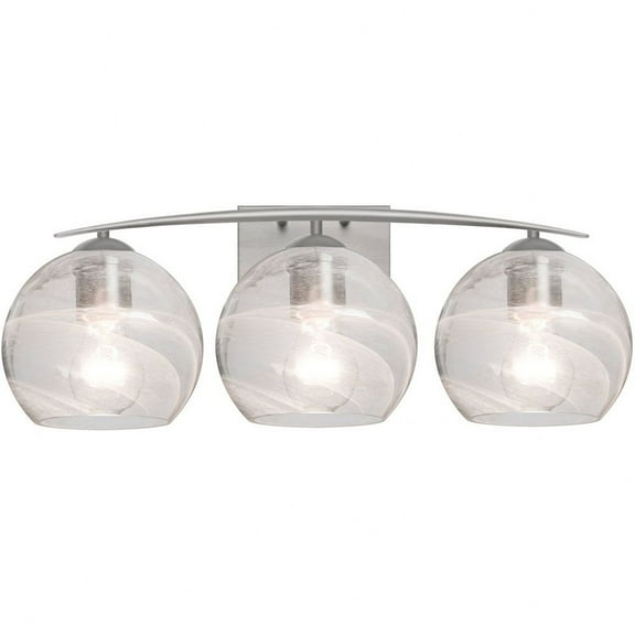 Jilly 3 - Light Satin Nickel/Silver Contemporary Incandescent Steel Wall Sconce