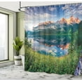 thumbnail image 5 of Ambesonne Mountain Shower Curtain, Sunny Summer Morning, 69"Wx75"L, Multicolor, 5 of 5
