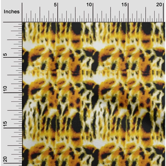 oneOone Viscose Jersey Yellow Fabric Animal Skin Sewing Material Print Fabric By The Yard 60 Inch Wide-590