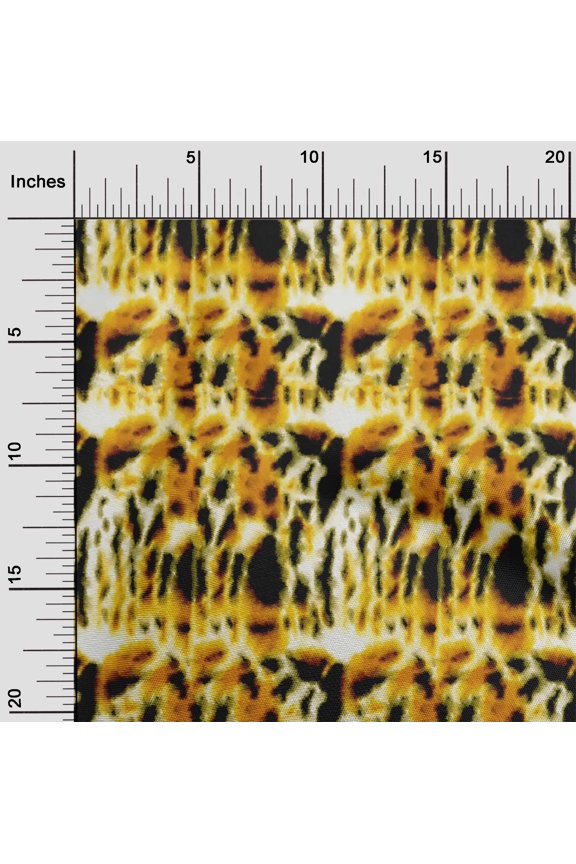 Georgette Viscose Yellow Fabric Animal Skin Diy Clothing Quilting Fabric Print Fabric By Yard 42 Inch Wide-05E