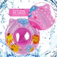 thumbnail image 3 of EIMELI Inflatable Ride-On Pool Float Baby Swimming Pool Ring for Infant Toddler Kids Summer Inflatable Safety PVC Seat-Green-Pink, 3 of 9