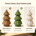 thumbnail image 6 of 3 Pack Wicker Rattan Christmas Tree, Hand Woven Christmas Tree Set, Christmas Decoration Gift for Mantel Fireplace Home (Brown), 6 of 7