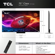 TCL 75 Class QM7K Series QD-Mini LED QLED 4K UHD Smart Google TV (NEW, 2025) - 144Hz, Local Dimming, Audio by Bang & Olufsen - 75QM7K