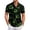 #0A Green, variant on Halloween Graphic T-Shirts for Men Vintage Pumpkin 3d Printed Short Sleeve Button Down T-Shirt Loose Fit Festive Soft Casual Daily Tees,M,Saffron