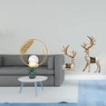 thumbnail image 2 of Figura decorativa de metal con forma de bola de cristal, ideal para pasillo, chimenea, dormitorio, sala de estar u oficina. Incluye estatua de reno se, 2 of 8