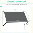 thumbnail image 3 of AECOJOY 80"x65" Manual Retractable Patio Awning in Dark Grey, 3 of 7