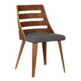 thumbnail image 2 of Armen Living Storm Dining Chair in Walnut and Gray, 2 of 11