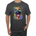 thumbnail image 1 of Don't Judge My Pitbull I Won't Judge Your Kids Funny Dog Lover Men's Graphic T-Shirt, Heather Black, 5XL, 1 of 3