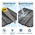 thumbnail image 4 of EuKer Interlocking Deck Tiles, 9-Pack Waterproof Wood-Grain Tiles for Indoor & Outdoor, Gray, 4 of 8
