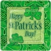 9" Square Clover St. Patrick's Day Party Plates, 8ct