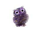 thumbnail image 4 of Collection de Décorations de Bureau Petite Sculpture de Hibou pour Bibliothèque Table Intérieure violet, 4 of 8
