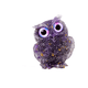 thumbnail image 4 of Mini figura de búho, regalo, recuerdo, colección decorativa, adorno, artesanía, estatua de búho Violeta, 4 of 9