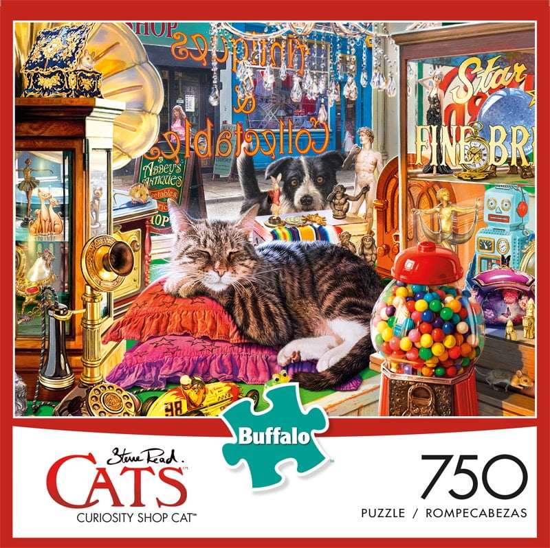 Cats Collection Puzzler's Desk Buffalo Games 750 Piece Jigsaw Puzzle 