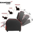 thumbnail image 5 of Waleaf Gaming Recliner Chair for Adults, PU Leather Home Theater Seating Video Game Chairs for Living Room Ergonomic Racing Style Single Movie Gamer Lounge Sofa, 5 of 7