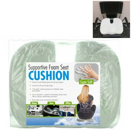 Foam Seat Pad - Orthopedic Seat Cushion Comfort Soft Foam Pad Pillow Chair Memory Foam White New