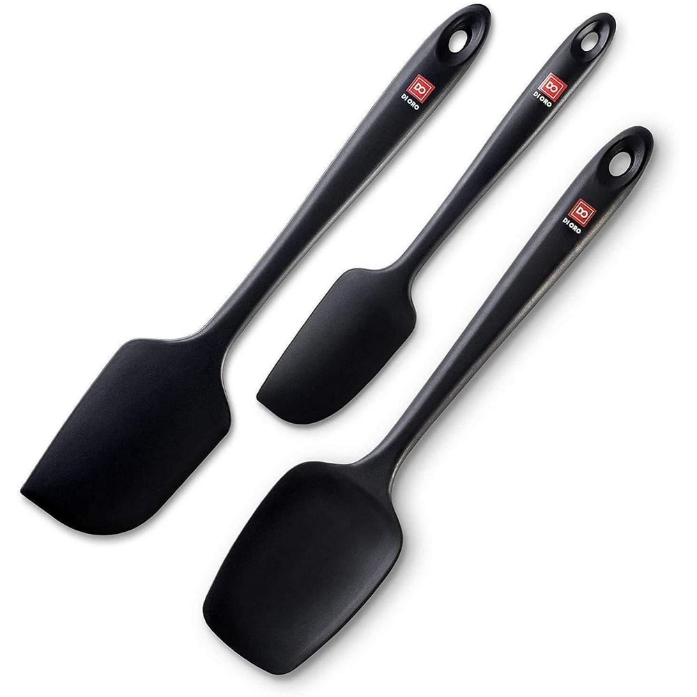 DI ORO Seamless Series 3Piece Silicone Spatula Set 600°F Heat