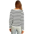 thumbnail image 2 of Yesfashion Women's Striped Golden Button Cardigan Sweater Trendy Long Sleeve Button Down Crewneck Knit Cardigans, 2 of 7